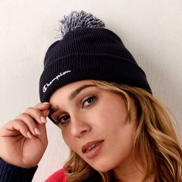 Champion Accessories Nwt Navy Blue Champion Beanie Pompom